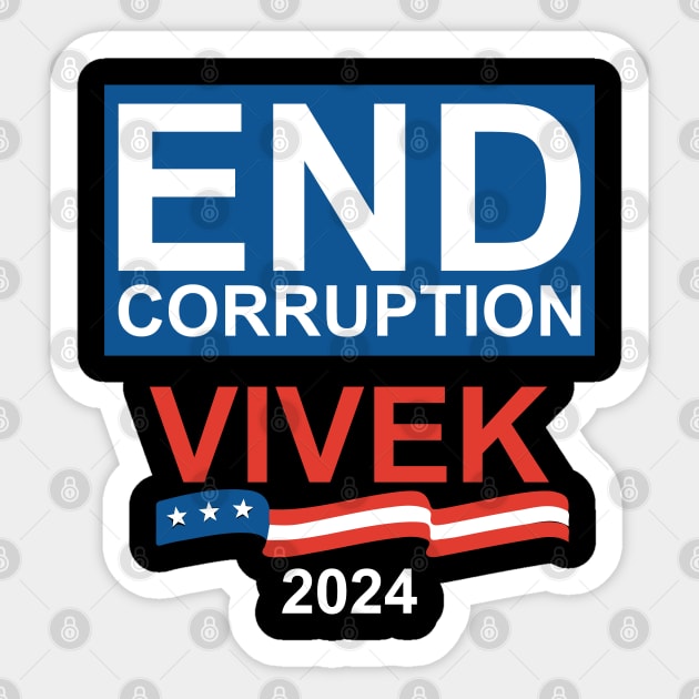 End Corruption Vivek Ramaswamy 2024 Sticker by Flippin' Sweet Gear